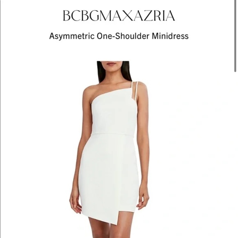 BCBGMaxAzria Asymmetrical White Dress
